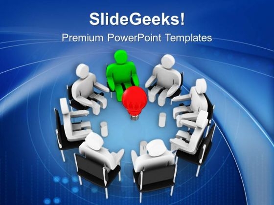 Leader Discussing Common Goal PowerPoint Templates Ppt Backgrounds For Slides 0713 Leader Discussing Common Goal PowerPoint Templates Ppt Backgrounds For Slides 0713