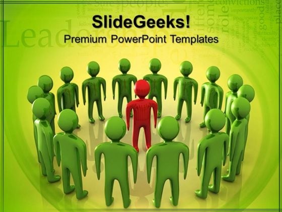 Leader With Team Leadership PowerPoint Templates And PowerPoint Themes 0612