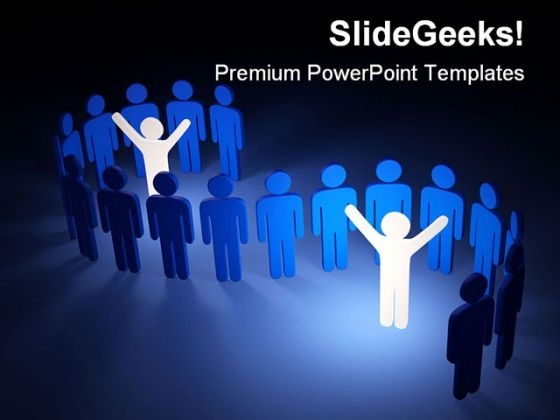 Leaders In Group Leadership PowerPoint Background And Template 1210 Leaders In Group Leadership PowerPoint Background And Template 1210