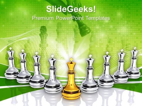 Leadership Concept Chess Competition PowerPoint Templates Ppt Backgrounds For Slides 1212
