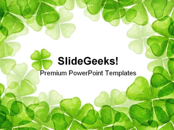 Leaf Clover Nature PowerPoint Templates And PowerPoint Backgrounds 0511 - PowerPoint  Templates