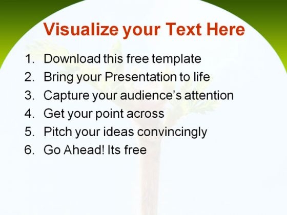 Green Leaves PowerPoint Template good idea