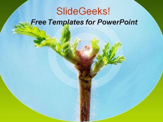 Green Leaves PowerPoint Template Green Leaves PowerPoint Template
