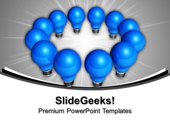 Light Bulbs In A Circle Teamwork PowerPoint Templates And PowerPoint Themes 1012 Light Bulbs In A Circle Teamwork PowerPoint Templates And PowerPoint Themes 1012