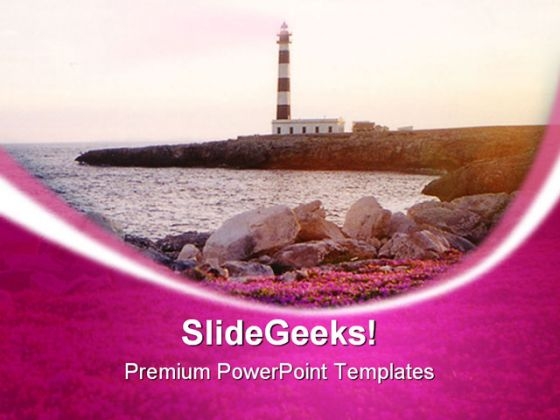 Light House In Menorca Beach PowerPoint Themes And PowerPoint Slides 0311 Light House In Menorca Beach PowerPoint Themes And PowerPoint Slides 0311