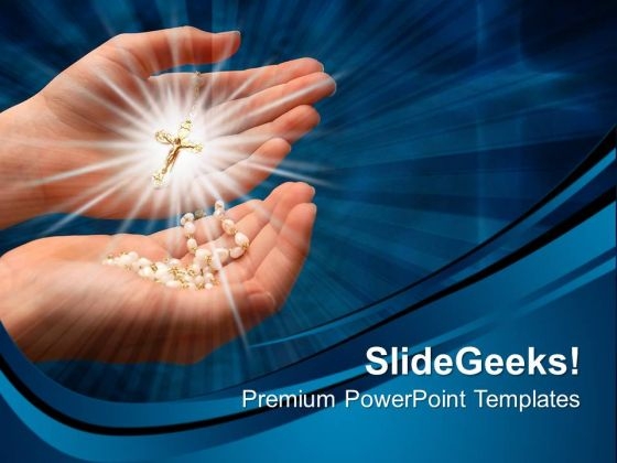 Light In Hands Christian PowerPoint Templates And PowerPoint Themes 0712