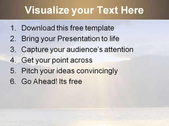 Beautiful Sunrise PowerPoint Template image unique