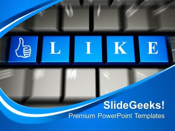 Like Button Social Network Internet PowerPoint Templates And PowerPoint Themes 1012