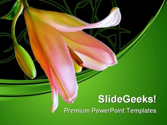 Lily Downlighter Nature PowerPoint Templates And PowerPoint Backgrounds 0411 Lily Downlighter Nature PowerPoint Templates And PowerPoint Backgrounds 0411