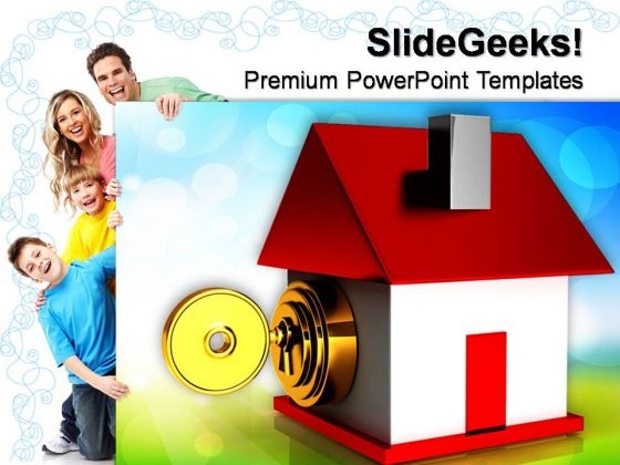Lock House Security PowerPoint Templates And PowerPoint Themes 0812 Lock House Security PowerPoint Templates And PowerPoint Themes 0812