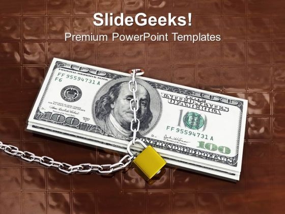 Locked Dollars On Wooden Table PowerPoint Templates Ppt Backgrounds For Slides 0213 Locked Dollars On Wooden Table PowerPoint Templates Ppt Backgrounds For Slides 0213