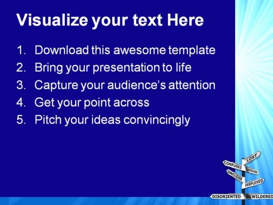 lost_and_confused_signpost_metaphor_powerpoint_templates_and_powerpoint_backgrounds_0911_text