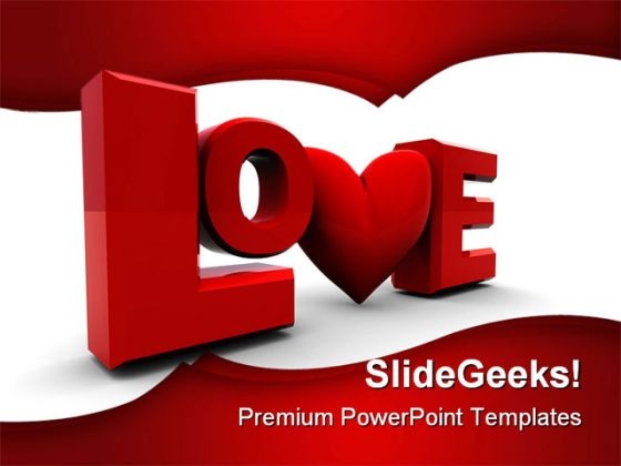 Love Wedding PowerPoint Template 0610