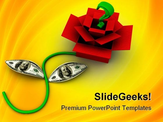 Magic Box Question Money PowerPoint Themes And PowerPoint Slides 0511