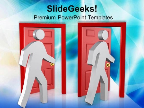 Make A Door To Escape In Emergency PowerPoint Templates Ppt Backgrounds For Slides 0713