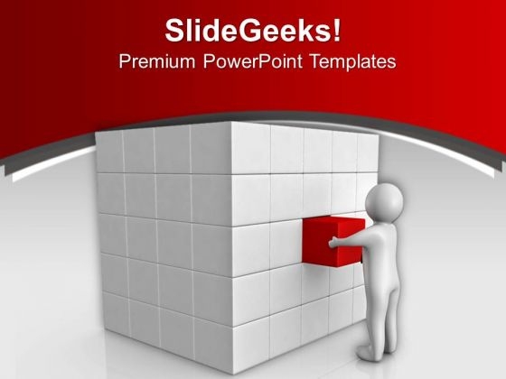 Make A Wall Of Success With Hardwork Brick PowerPoint Templates Ppt Backgrounds For Slides 0713 Make A Wall Of Success With Hardwork Brick PowerPoint Templates Ppt Backgrounds For Slides 0713