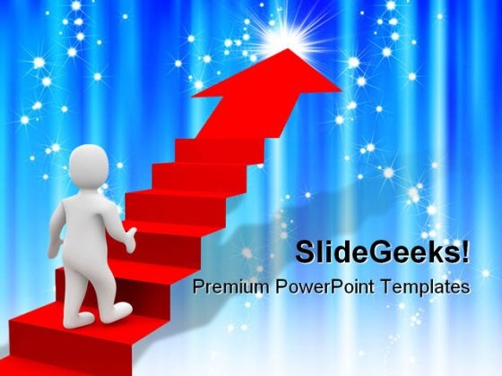 Man And Red Stairs Success PowerPoint Backgrounds And Templates 1210 Man And Red Stairs Success PowerPoint Backgrounds And Templates 1210