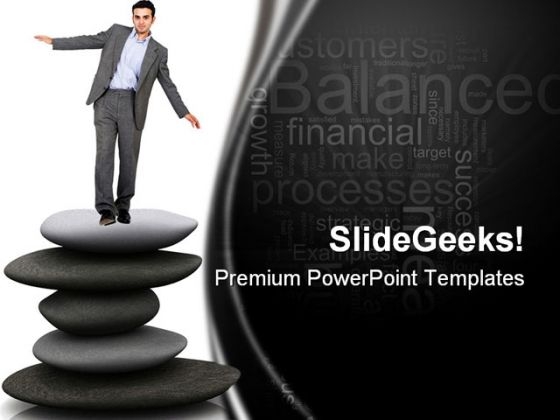 Man Balance People PowerPoint Template 0810 Man Balance People PowerPoint Template 0810