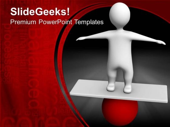 Man Balancing On Ball Sports PowerPoint Templates And PowerPoint Themes 0612 Man Balancing On Ball Sports PowerPoint Templates And PowerPoint Themes 0612