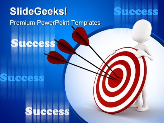 Man Behind Target Success PowerPoint Themes And PowerPoint Slides 0311 Man Behind Target Success PowerPoint Themes And PowerPoint Slides 0311