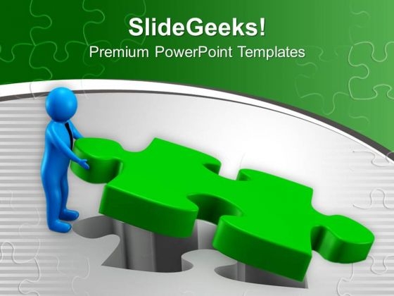 Man Found Puzzle Solution PowerPoint Templates Ppt Backgrounds For Slides 0713 Man Found Puzzle Solution PowerPoint Templates Ppt Backgrounds For Slides 0713