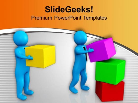 Man Helping His Partner PowerPoint Templates Ppt Backgrounds For Slides 0713