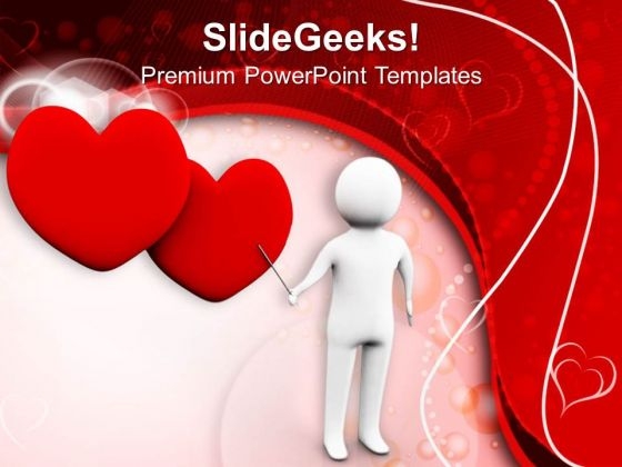 Man Is Explaining The Love Wedding PowerPoint Templates Ppt Backgrounds For Slides 0213