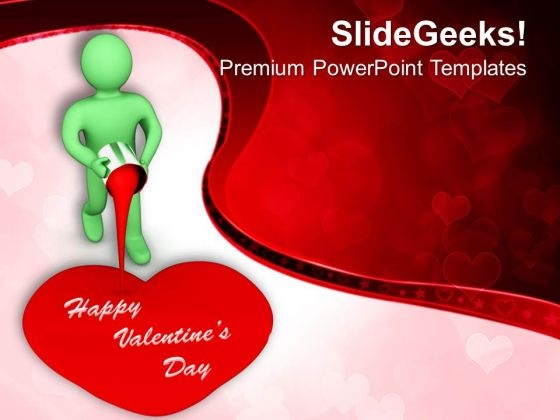 Man Painting Valentines Heart PowerPoint Templates Ppt Backgrounds For Slides 0213 Man Painting Valentines Heart PowerPoint Templates Ppt Backgrounds For Slides 0213