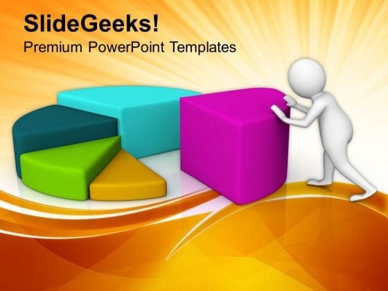 Man Push Pie Chart Steps To Growth PowerPoint Templates Ppt Backgrounds For Slides 0813 Man Push Pie Chart Steps To Growth PowerPoint Templates Ppt Backgrounds For Slides 0813