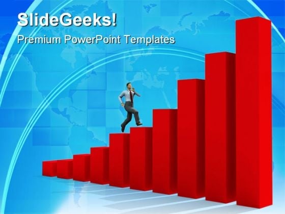 Man Run Up On Graph Business PowerPoint Templates And PowerPoint Backgrounds 0511 Man Run Up On Graph Business PowerPoint Templates And PowerPoint Backgrounds 0511