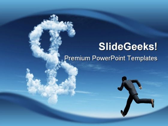 Man Running Finance PowerPoint Template 0610 Man Running Finance PowerPoint Template 0610