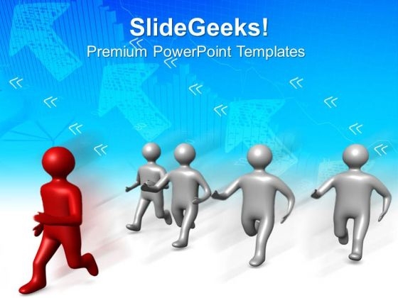 Man Running Leadership PowerPoint Templates And PowerPoint Themes 0612 Man Running Leadership PowerPoint Templates And PowerPoint Themes 0612