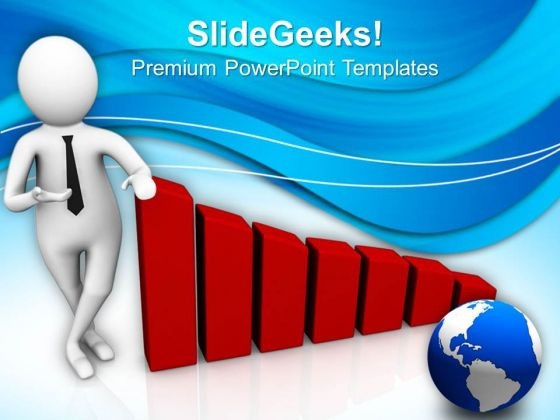 Man Shows Progress Of Business PowerPoint Templates Ppt Backgrounds For Slides 0813 Man Shows Progress Of Business PowerPoint Templates Ppt Backgrounds For Slides 0813