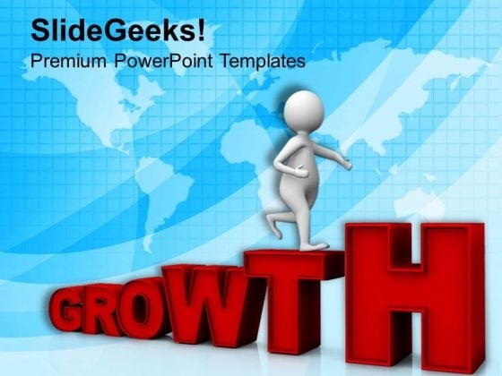 Man Stepping Towards Business Growth PowerPoint Templates Ppt Backgrounds For Slides 0813 Man Stepping Towards Business Growth PowerPoint Templates Ppt Backgrounds For Slides 0813