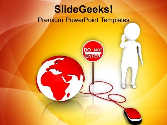 Man Stops Do Not Enter PowerPoint Templates Ppt Backgrounds For Slides 0713 Man Stops Do Not Enter PowerPoint Templates Ppt Backgrounds For Slides 0713