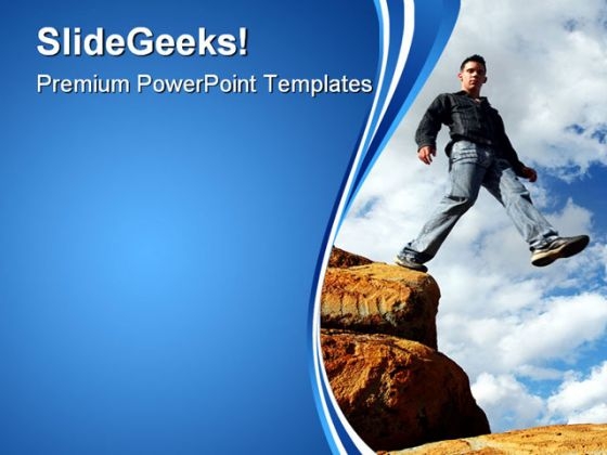 Man Walking The Corporate Ladder Business PowerPoint Templates And PowerPoint Backgrounds 0311 Man Walking The Corporate Ladder Business PowerPoint Templates And PowerPoint Backgrounds 0311