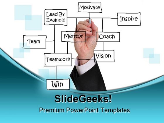 Man Win Business PowerPoint Template 0610