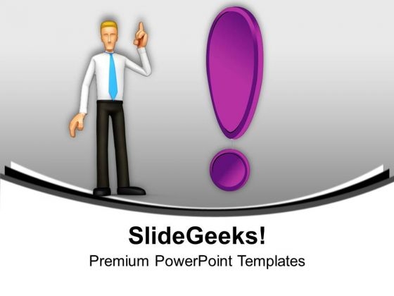Man With Exclamation Mark Thinking PowerPoint Templates Ppt Backgrounds For Slides 0213 Man With Exclamation Mark Thinking PowerPoint Templates Ppt Backgrounds For Slides 0213