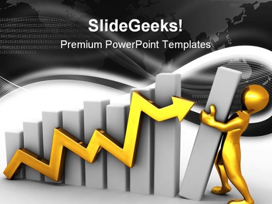Man With Graph Business PowerPoint Backgrounds And Templates 0111 Man With Graph Business PowerPoint Backgrounds And Templates 0111