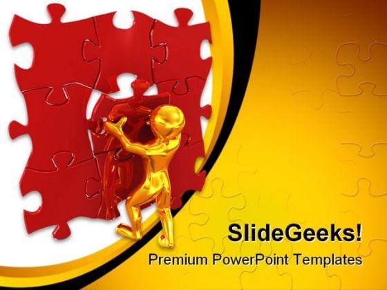 Man With Last Puzzle Business PowerPoint Templates And PowerPoint Backgrounds 0311 Man With Last Puzzle Business PowerPoint Templates And PowerPoint Backgrounds 0311