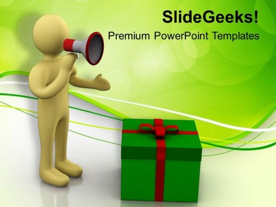 Man With The Megaphone PowerPoint Templates Ppt Backgrounds For Slides 0813 Man With The Megaphone PowerPoint Templates Ppt Backgrounds For Slides 0813