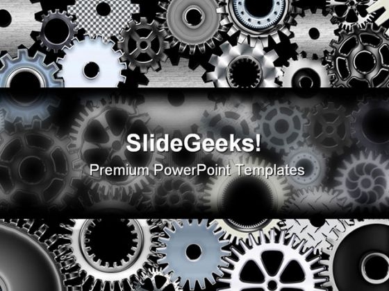 Many Gears Industrial PowerPoint Template 0810 Many Gears Industrial PowerPoint Template 0810