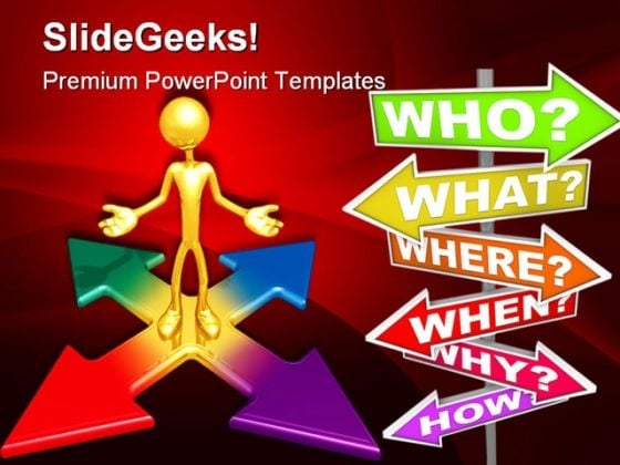 Many Questions Arrows Business PowerPoint Templates And PowerPoint Backgrounds 0611