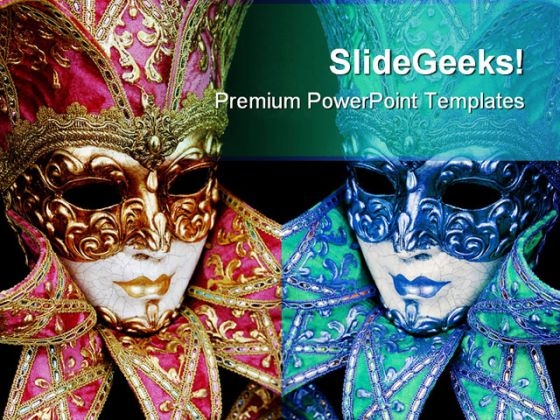 Mardigras Mask Art PowerPoint Themes And PowerPoint Slides 0711