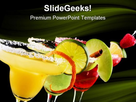 Margaritas Food PowerPoint Templates And PowerPoint Backgrounds 0411