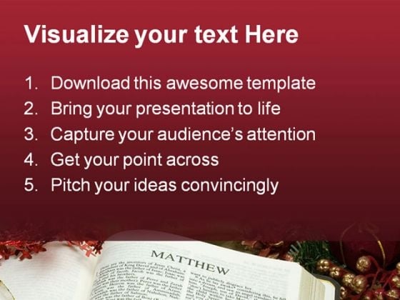 Matthew Religion PowerPoint Template 0610 template