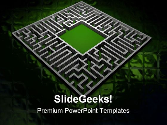 Maze Business PowerPoint Backgrounds And Templates 0111