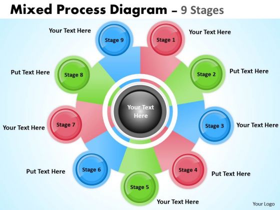 Mba Models And Frameworks Mixed Process Diagram 9 Stages For Sales Strategy Diagram