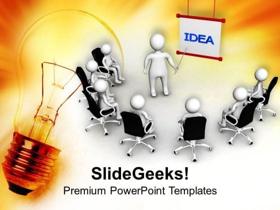 Meeting For A New Idea PowerPoint Templates Ppt Backgrounds For Slides 0713 Meeting For A New Idea PowerPoint Templates Ppt Backgrounds For Slides 0713