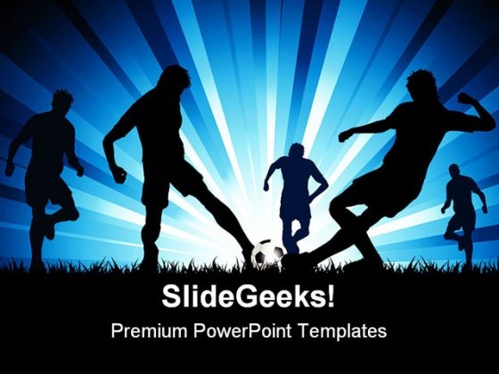 Men Playing Soccer Game PowerPoint Themes And PowerPoint Slides 0511